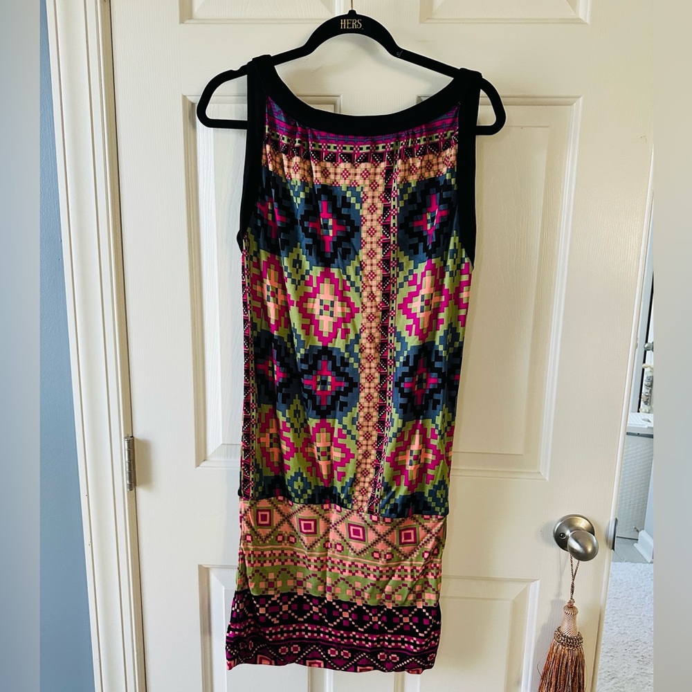 Custo Barcelona Multicolor Patterned Dress